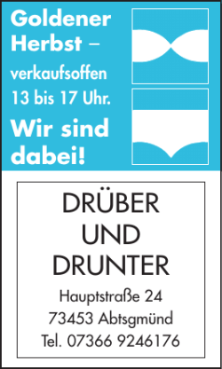 DR&Uuml;BER UND DRUNTER
