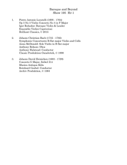 Playlist - Baroque and Beyond Radio
