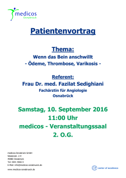 Patientenvortrag - medicos.Osnabrück