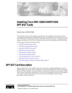 Installing Cisco ONS 15454 SONET/SDH OPT-BST