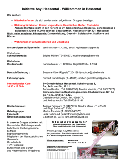Infos Initiativgruppe Asyl - Ev. Matth&auml;usgemeinde Hessental