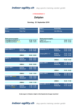 Zeitplan - indoor