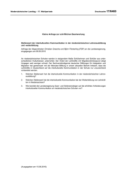 Drucksachen allgemein - Nieders&auml;chsischer Landtag