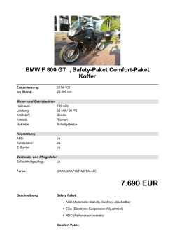 Detailansicht BMW F 800 GT €,€Safety-Paket Comfort