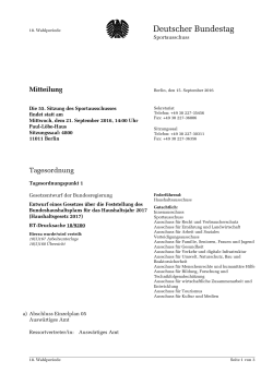 55. Sitzung am Mittwoch, 21. September 2016, um 14:00 Uhr