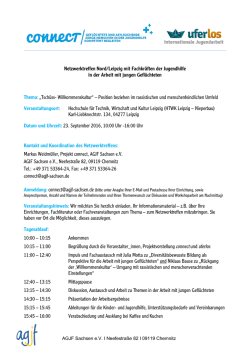 Informationsblatt zum Netzwerktreffen in Leipzig