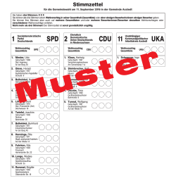 Musterstimmzettel Gemeindewahl Axstedt 2016
