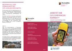 Flyer GPS-Vergleichspunkt Landau in der Pfalz
