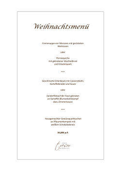 Weihnachtsmenü - Genuss