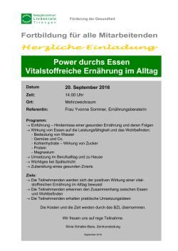 Vitalstoffreiche Ernährung