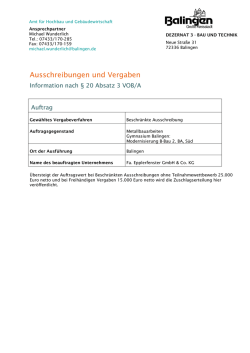 Gymnasium Balingen - Modernisierung B