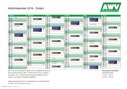 Abfuhrkalender 2016 - Zeilarn - Abfallwirtschaftsverband Isar-Inn