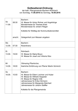 Gottesdienst-Ordnung - Pfarreiengemeinschaft Ottmaring