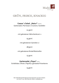 GR&Uuml;N, FRISCH, KNACKIG