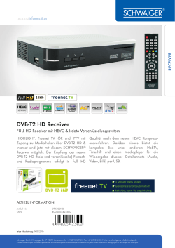 DVB-T2 HD Receiver
