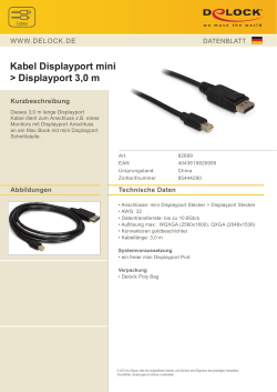 Kabel Displayport mini > Displayport 3,0 m