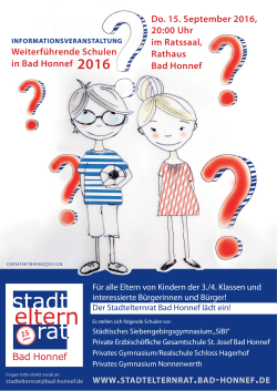 Weiterführende Schulen in Bad Honnef 2016 Do. 15. September