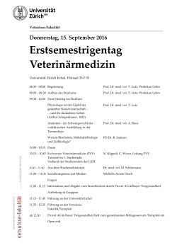 2016 Programm Erstsemestrigentag (PDF, 235 - Vetsuisse