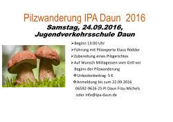 Plakat Pilzwanderung IPA Daun 2016