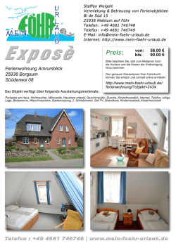 Ferienwohnung Amrumblick 25938 Borgsum