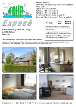 Ferienwohnung Haus 94 - Whg.2 25938 Oldsum