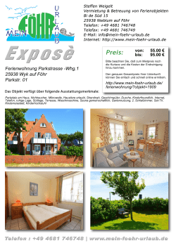 Ferienwohnung Parkstrasse -Whg.1 25938 Wyk