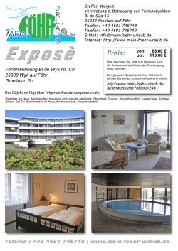 Ferienwohnung Bi de Wyk Nr. C9 25938 Wyk auf