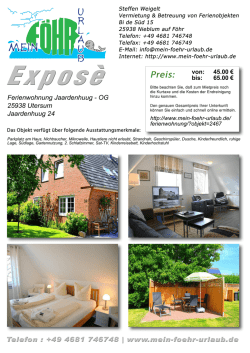 Ferienwohnung Jaardenhuug - OG 25938