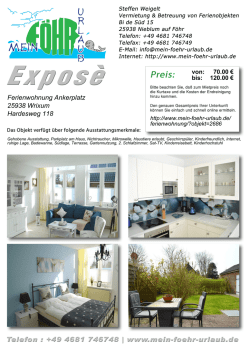 Ferienwohnung Ankerplatz 25938 Wrixum
