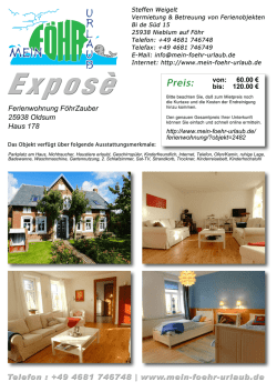 Ferienwohnung F&ouml;hrZauber 25938 Oldsum