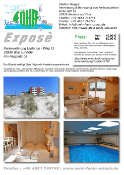 Ferienwohnung Uthlande - Whg.12 25938 Wyk