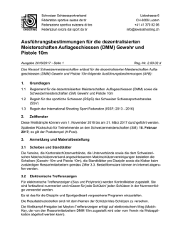 Gewehr und Pistole 10m - Schweizer Schiesssportverband