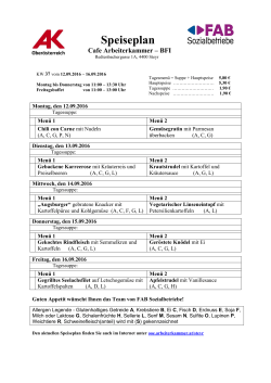 Speiseplan - Arbeiterkammer