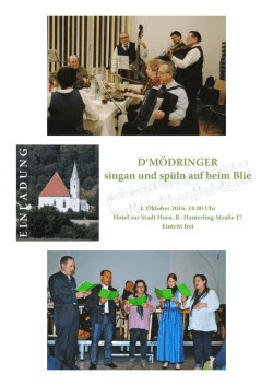 D`M&Ouml;DRINGER singan und sp&uuml;ln auf beim Blie
