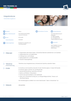 Integrationskurse Orientierungskurs