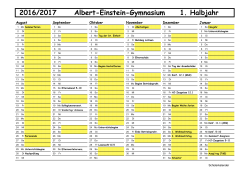 Kalender 2016/17 - Albert Einstein Gymnasium