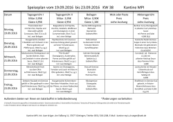 Speiseplan vom 19.09.2016 bis 23.09.2016 KW 38 Kantine MPI