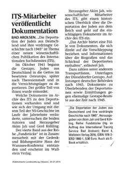 Waldeckische Landeszeitung,(Hessen), 20,07,2016