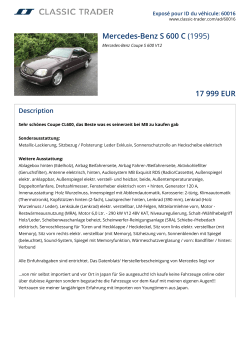 Mercedes-Benz S 600 C (1995) 17 999 EUR