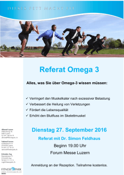 Referat Omega 3 - Swiss Medical Plus