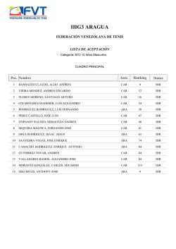 iiig3 aragua - Federaci&oacute;n Venezolana de Tenis