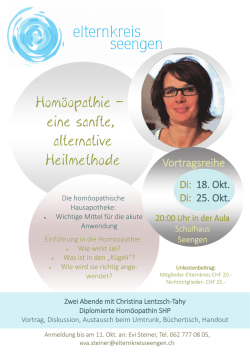Hom&ouml;opathie - eine sanfte, alternative