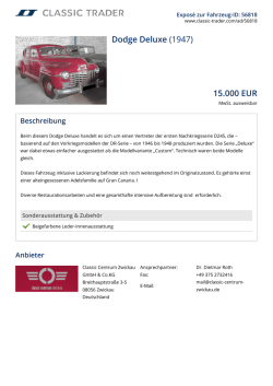 Dodge Deluxe (1947) 15.000 EUR