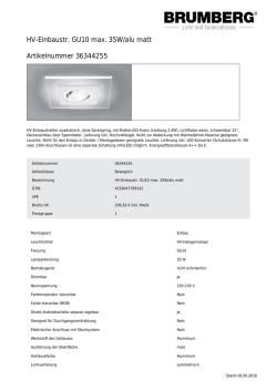 HV-Einbaustr. GU10 max. 35W/alu matt Artikelnummer