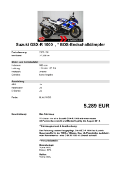 Detailansicht Suzuki GSX-R 1000 €,€* BOS