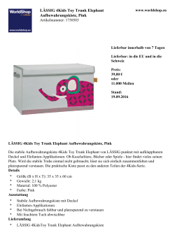 LÄSSIG 4Kids Toy Trunk Elephant Aufbewahrungskiste, Pink