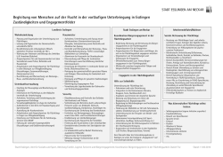 Zuständigkeiten und Engagementfelder in der vorläufigen