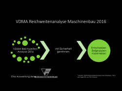 VDMA Reichweitenanalyse Maschinenbau 2016