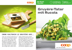 Gruy&egrave;re-Tatar mit Rucola