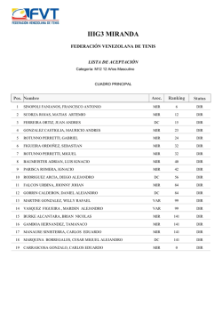 iiig3 miranda - Federaci&oacute;n Venezolana de Tenis